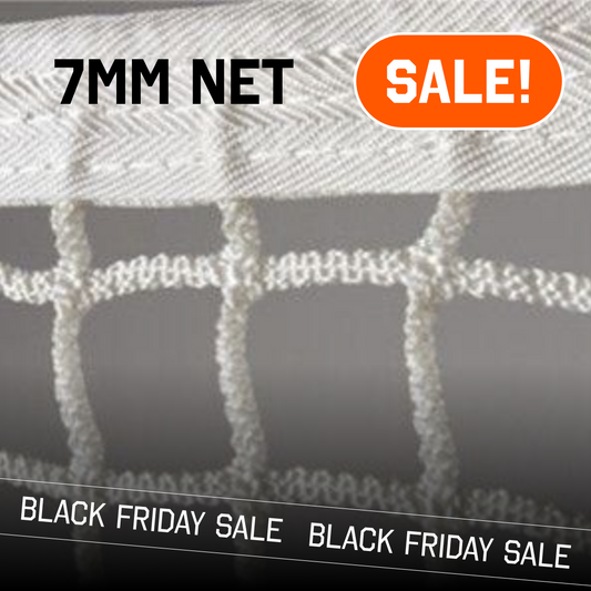 7mm BEAST MODE Lacrosse Net, 6'x6'x7', Includes 120 ft. of Lacing Cord & Bungees, By Crankshooter® - Free Shipping