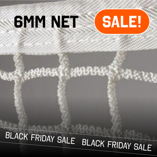 6mm College/High School Lacrosse Net, 6'x6'x7', Includes 120 ft. of Lacing Cord & Bungees, By Crankshooter® - Free Shipping