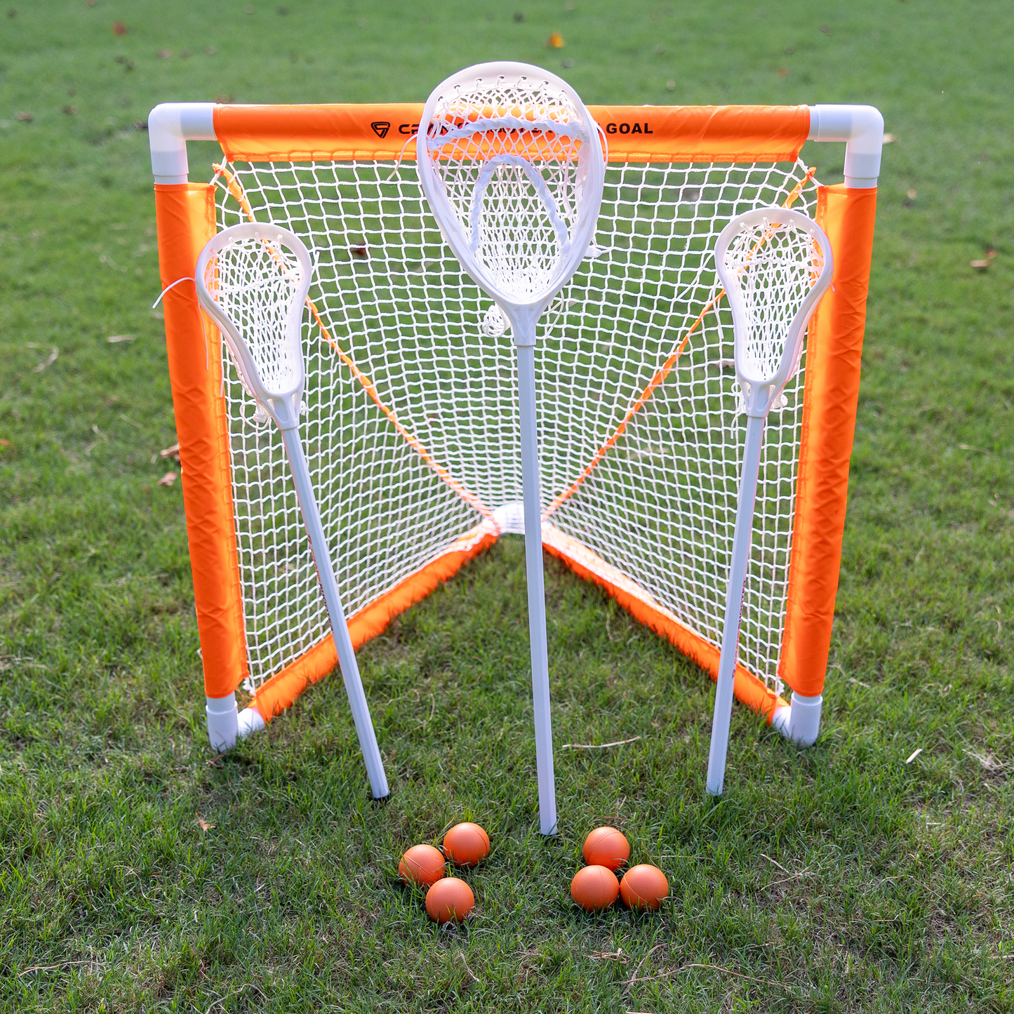 NEW! Mini Lacrosse Goal Set, Includes 2 Goals, 3 sticks & Soft Ball - FREE SHIPPING